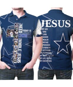 All I Need Today Is Little Bit Dallas Cowboys And Whole Lots Of Jesus 3d Designed Allover Gift For Cowboys Fans Polo Shirt