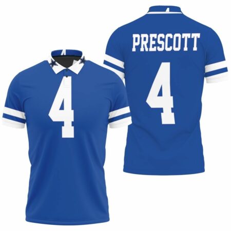Dak Prescott Royal Rivalry Dallas Cowboys Throwback Jersey Inspired Style Polo Shirt All Over Print Shirt 3d T-shirt