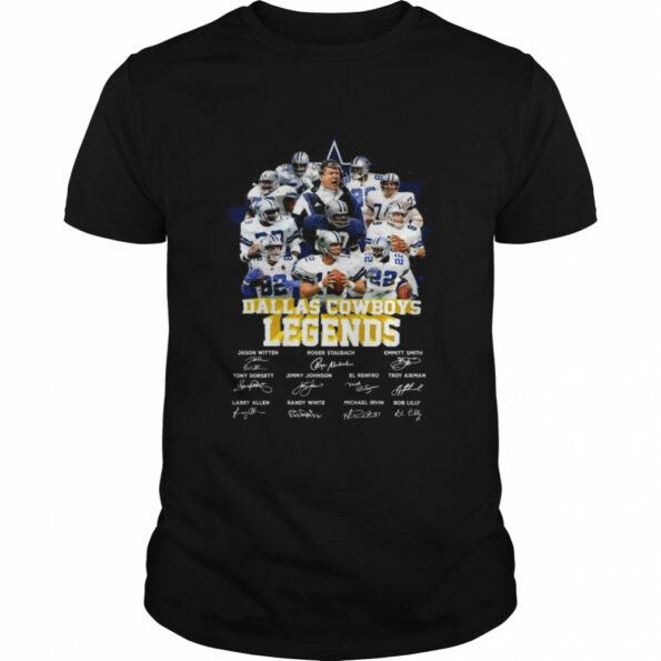 Dallas Cowboys Legends Team Baseball signatures 2022 shirt