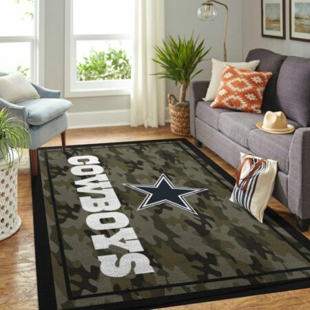 Camo Camouflage Dallas Cowboys Nfl Limited Edition Rug Carpet Room Carpet Sport Custom Area Floor Home Decor 2
