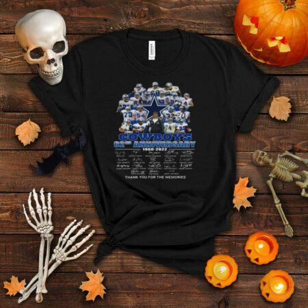 Dallas Cowboys 62nd Anniversary 1960 2022 Thank You For The Memories Signatures Shirt
