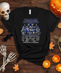 Dallas Cowboys 62th anniversary 1960 2022 signatures thank you for the memories shirt