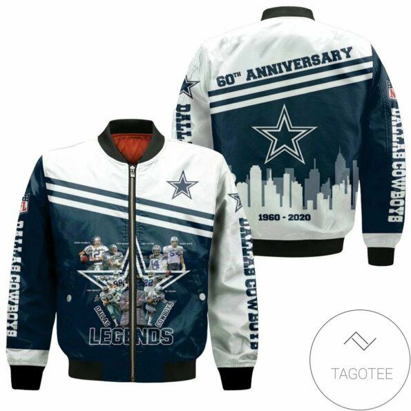 Dallas Cowboys Legends Signature 60Th Anniversary For Fan 3D T Shirt Hoodie Sweater Jersey Bomber Jacket