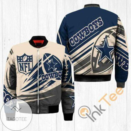 Dallas Cowboys NFL Balls Apparel Best Christmas Gift For Fans Bomber Jacket, 3D All Over Print