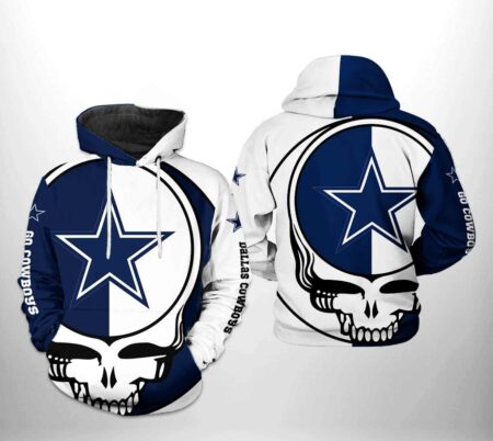 Dallas Cowboys NFL Grateful Dead 3D Printed HoodieZipper Hoodie