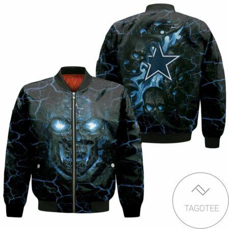 Dallas Cowboys Skull 3D T Shirt Hoodie Sweater Jersey Bomber Jacket