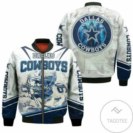 Demarcus Lawrence #90 Dallas Cowboys Super Bowl 2021 Nfc East Division Champions Bomber Jacket