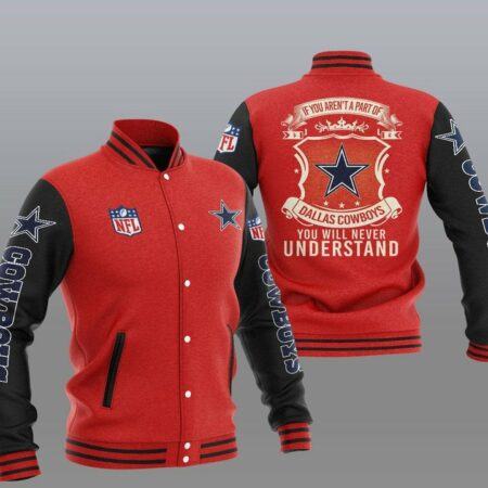 NFL Dallas Cowboys Red Dark You Will Never Understand Baseball Jacket