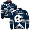 NFL Dallas Cowboys Royal Blue Big Logo Bomber Jacket