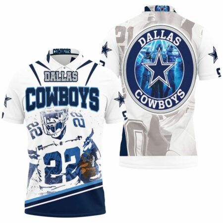 Emmitt Smith #22 Dallas Cowboys Nfc East Division Champions Super Bowl 2021 Polo Shirt