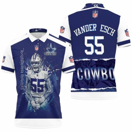 Leighton Vander Esch 55 Dallas Cowboys 3D Polo Shirt