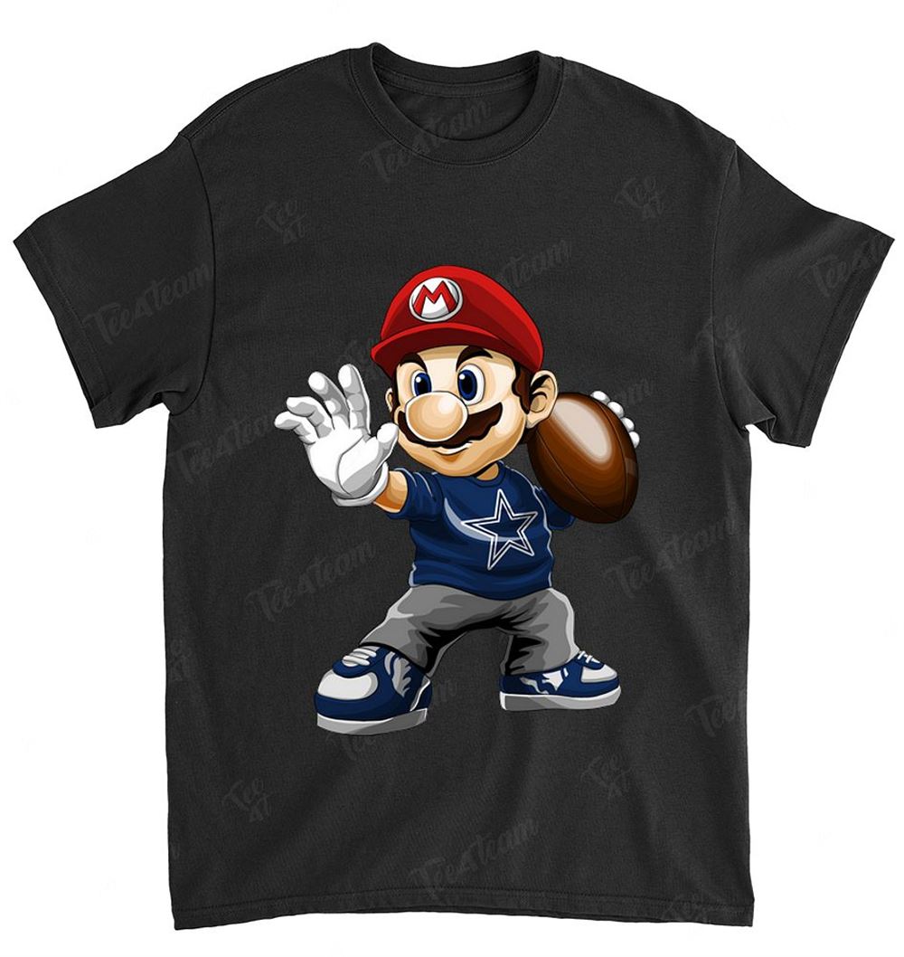 Nfl Dallas Cowboys 052 Mario Nintendo Shirt