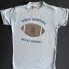 70s Curious Weird Double Sided T Shirt Paper Thin Light Blue '79 World Champion Super Bowl Dallas Cowboys Graphic and Susan Anton Iron On!