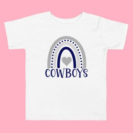 Boho Rainbow Dallas Texas Cowboys Football Team Girls T-Shirts And Onesies, Dallas Baby Girl, Gift For Girls, Christmas Gift