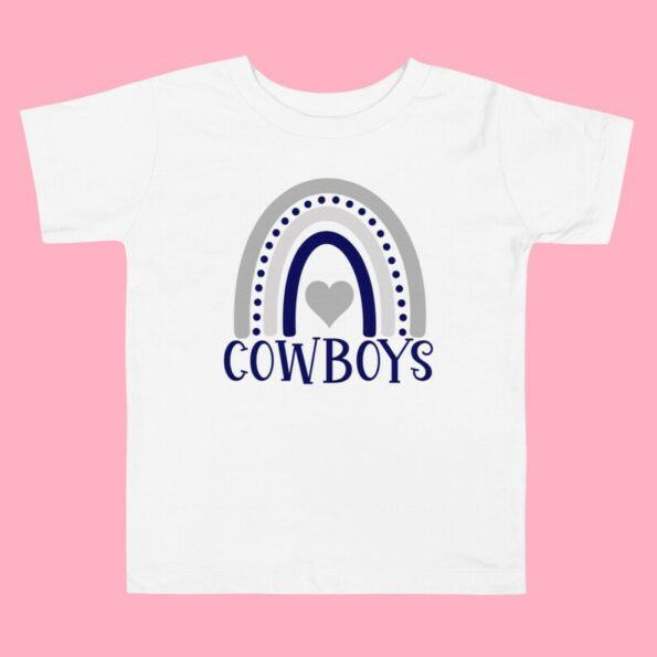 Boho Rainbow Dallas Texas Cowboys Football Team Girls T-Shirts And Onesies, Dallas Baby Girl, Gift For Girls, Christmas Gift