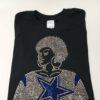 Cowboys Fan Rhinestone T-Shirt - Bling and Glitter Shirt - Football Bling - Ladies Clothing - Bling Shirt