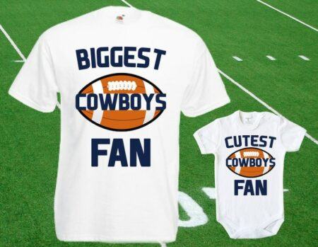 Cowboys baby DOUBLE Cowboys Fan Dallas shirt t-shirt customized bodysuit Funny Dallas baby Clothing Kid's Top Football Shower Toddler Top