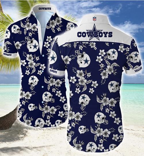 Dallas Cowboys Hawaiian Shirt Summer H11 Tropical Flower Short Sleeve Slim Fit Body