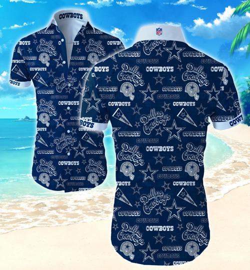 Dallas Cowboys Hawaiian Shirt Summer H21 Tropical Flower Short Sleeve Slim Fit Body