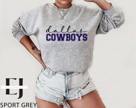 Vintage Dallas Cowboy Football Crewneck Sweatshirt T-Shirt Gqe