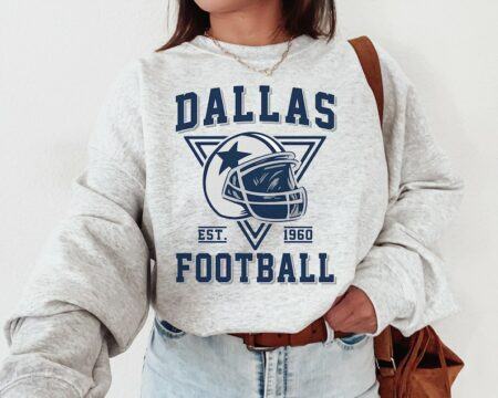Vintage Dallas Cowboy Football Crewneck Sweatshirt T-Shirt XF6