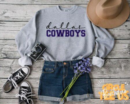 Vintage Dallas Cowboy Football Crewneck Sweatshirt T-Shirt kVZ