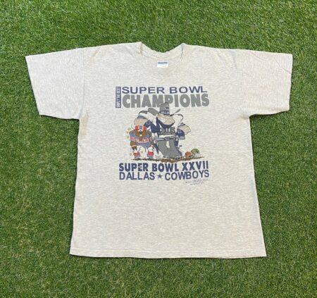 Vintage Dallas Cowboys 1993 Super Bowl Champions T Shirt Tee Size Large L NFL Football Aikman Texas 1990s 90s