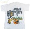 Vintage Dallas Cowboys 1995 Mock Neck T-shirt NFL Football Green Bay Packers