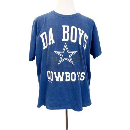 Vintage NFL 90s Dallas Cowboys T-Shirt XL Blue Da Boys Single Stitch 1993