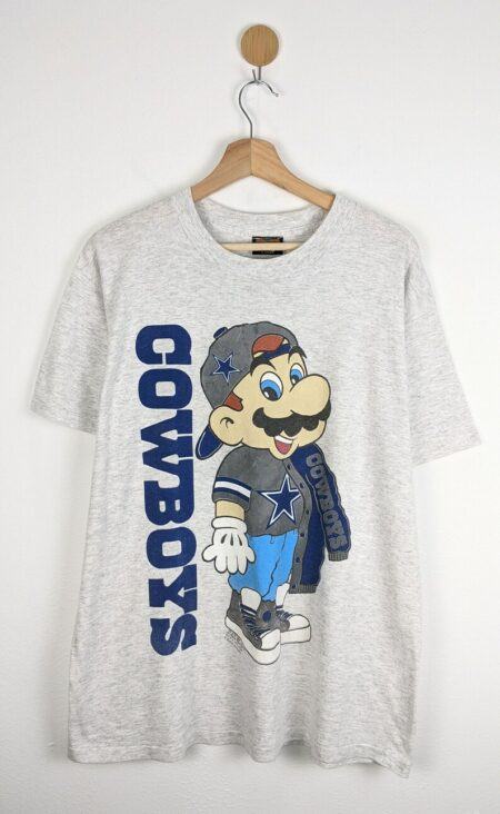 Vintage Super Mario Cowboy Dallas Nintendo shirt 90s Size US L