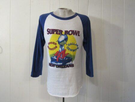 Vintage t shirt, football t shirt, Super Bowl XII t shirt, 1970s t shirt, Dallas Denver, football jersey, vintage clothing, size large