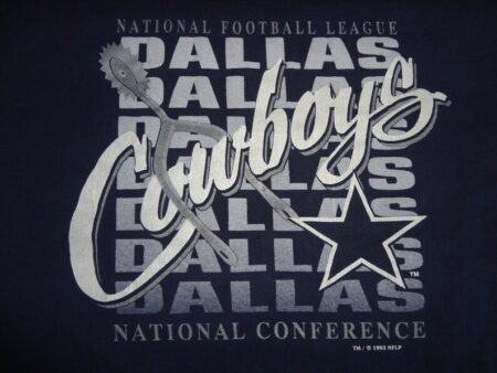 Vtg 90's 1993 Dallas Cowboys National Conference NFL Screen T-Shirt Fits XL USA
