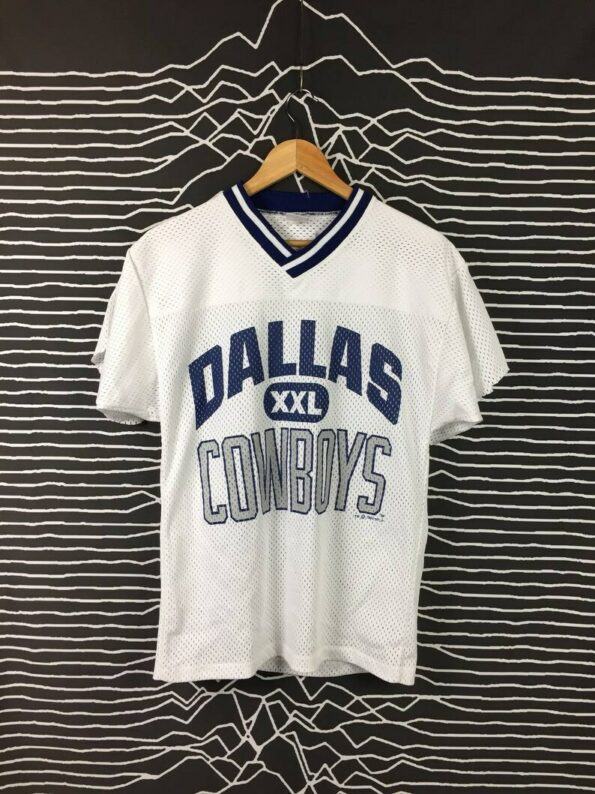 Vtg 90s Dallas Cowboy Logo 7 NFL Made In Usa Cut Off Jersey Hip Hop 90s Sportswear T Shirt 90s Streetwear T Shirt Size M