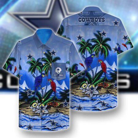 Dallas Cowboys Hawaiian Shirt Best Dallas Cowboys Parrots Hawaiian Shirt