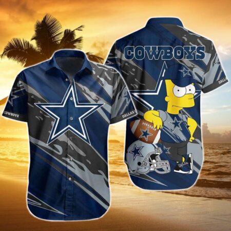 Dallas Cowboys Hawaiian Shirt Dallas Cowboys Bart Simpson Hawaiian Shirt, Gift For Fan