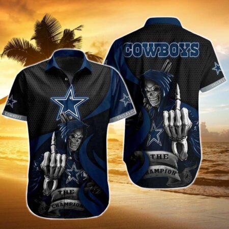 Dallas Cowboys Hawaiian Shirt Dallas Cowboys Champion Death Graphic Hawaiian Shirt