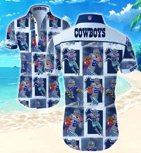 Dallas Cowboys Hawaiian Shirt Dallas Cowboys Elliott 21 Graphic Hawaiian Shirt, Gift For Fan