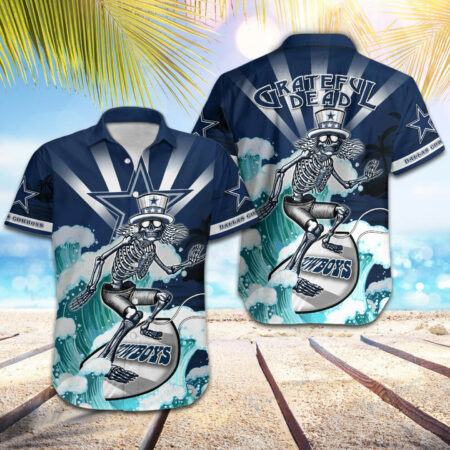 Dallas Cowboys Hawaiian Shirt Dallas Cowboys Grateful Dead 3D Hawaiian Shirt