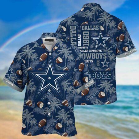 Dallas Cowboys Hawaiian Shirt Dallas Cowboys NFL Coconut Pattern Hawaiian Shirt, New Gift For Fan