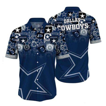 Dallas Cowboys Hawaiian Shirt Dallas Cowboys Sticker Pattern Hawaiian Shirt, New Gift For Summer