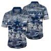 Dallas Cowboys Hawaiian Shirt Dallas Cowboys Tropical Island Pattern Hawaiian Shirt, Gift For Fan