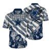 Dallas Cowboys Hawaiian Shirt Dallas Cowboys Vtg American Flag Graphic And Floral Pattern Hawaiian Shirt, Limited Style Summer