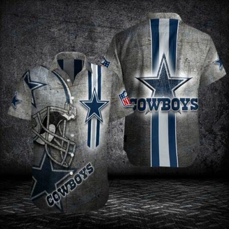 Dallas Cowboys Hawaiian Shirt Gift For Fans, Dallas Cowboys Helmet 3D Hawaiian Shirt