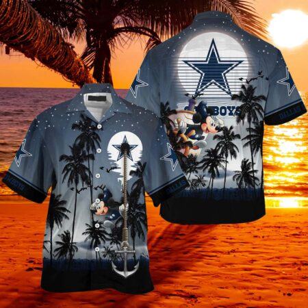Dallas Cowboys Hawaiian Shirt Limited Dallas Cowboys Mickey Starry Night Hawaiian Shirt