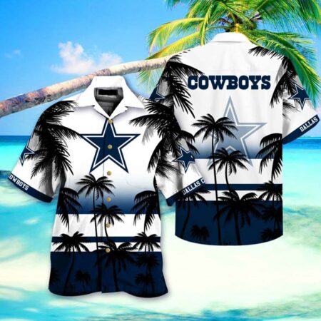 Dallas Cowboys Hawaiian Shirt Limited Dallas Cowboys Palm Tree Graphic Hawaiian Shirt