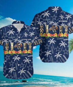 Dallas Cowboys Hawaiian Shirt Limited Dallas Cowboys Tribal Totem And Mascot Hawaiian Shirt