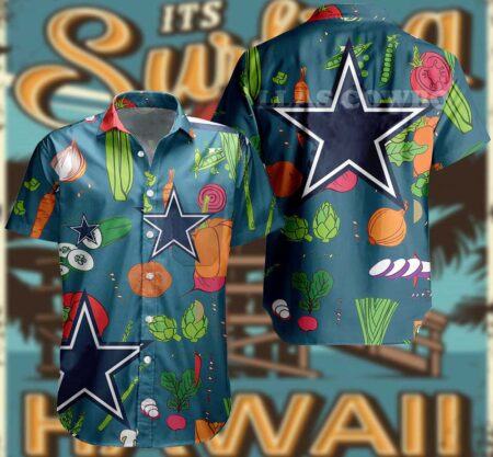 Dallas Cowboys Hawaiian Shirt Limited Dallas Cowboys Tropical Vegetables Pattern Hawaiian Shirt