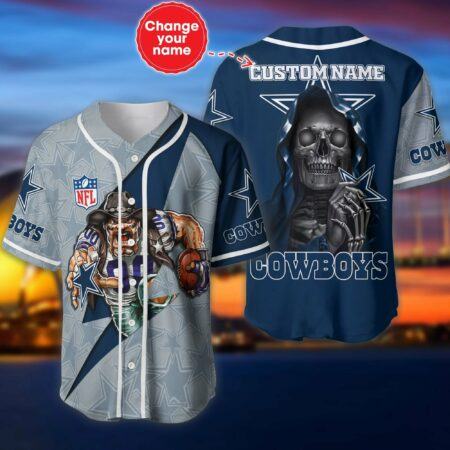 Dallas Cowboys Hawaiian Shirt Limited Personalized Dallas Cowboys Mascot And Skull 3D Hawaiian Shirt