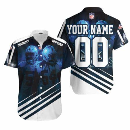 Dallas Cowboys Hawaiian Shirt Personalized Esch And Smith Dallas Cowboys 3D Hawaiian Shirt, Gift For Fans