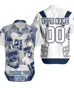 Dallas Cowboys Hawaiian Shirt Personalized Thank You Fans Dallas Cowboys Super Bowl 2021 3D Hawaiian Shirt